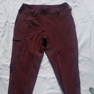 New M Burgundy Full Seat Breeches, riding tights